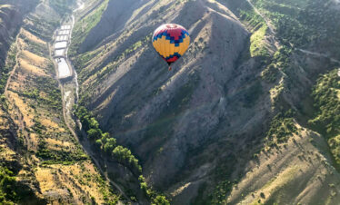 Sky ballon flight in Armenia